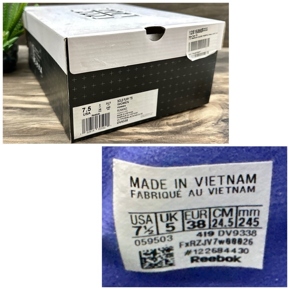 NIB Reebok Sole Fury TS 7.5 Running Shoes Cross Trainer Ultra Purple Neon Lime - Picture 11 of 12